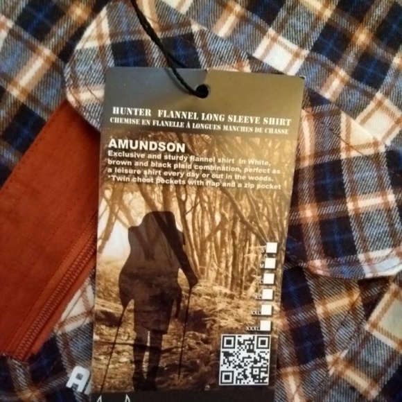 NWT Amundson Hunter Flannel Long Sleeved Shirt-Lrg - Picture 3 of 4